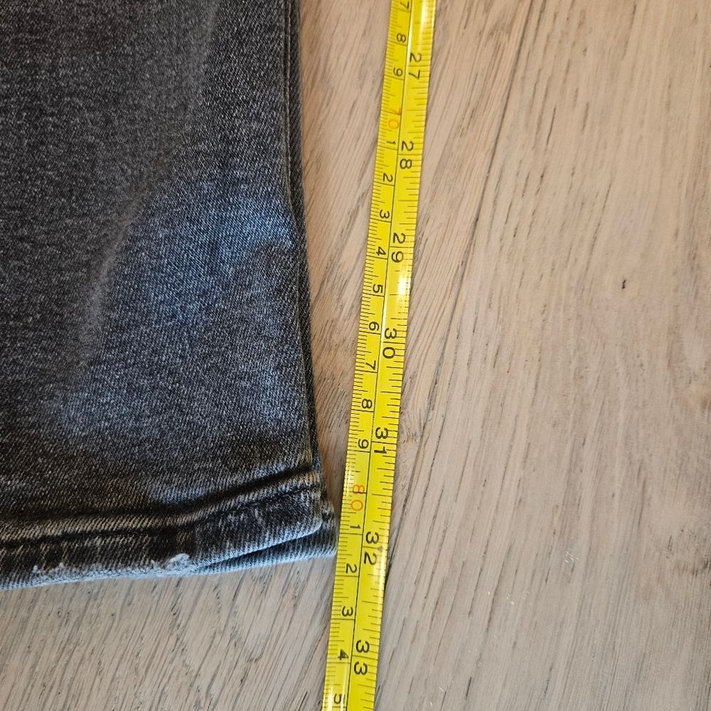 7 For All Mankind Men's Jeans Size 40x32 Black The Straight Whiskers - Picture 10 of 14